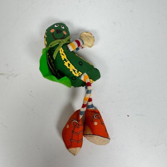 Vintage 1982 Super Pickle Plush by AmToy Stuffed Toy SP Cape Striped Socks & Sho - Picture 4 of 7